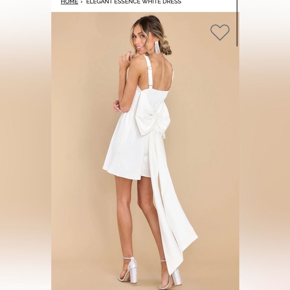 Red Dress Boutique White Bow Mini Dress